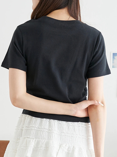 LUDIC PARK(ルディックパーク) |ラインストーンロゴ ショートTシャツ