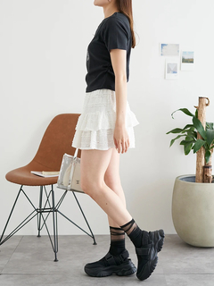 LUDIC PARK(ルディックパーク) |ラインストーンロゴ ショートTシャツ