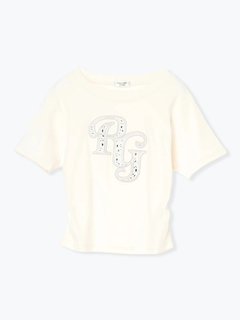 LUDIC PARK(ルディックパーク) |ラインストーンロゴ ショートTシャツ