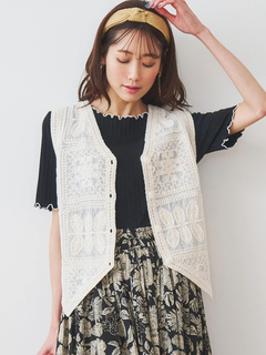 LUDIC PARK(ルディックパーク) |コットン刺繍レース調ベスト