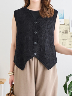 LUDIC PARK(ルディックパーク) |コットン刺繍レース調ベスト