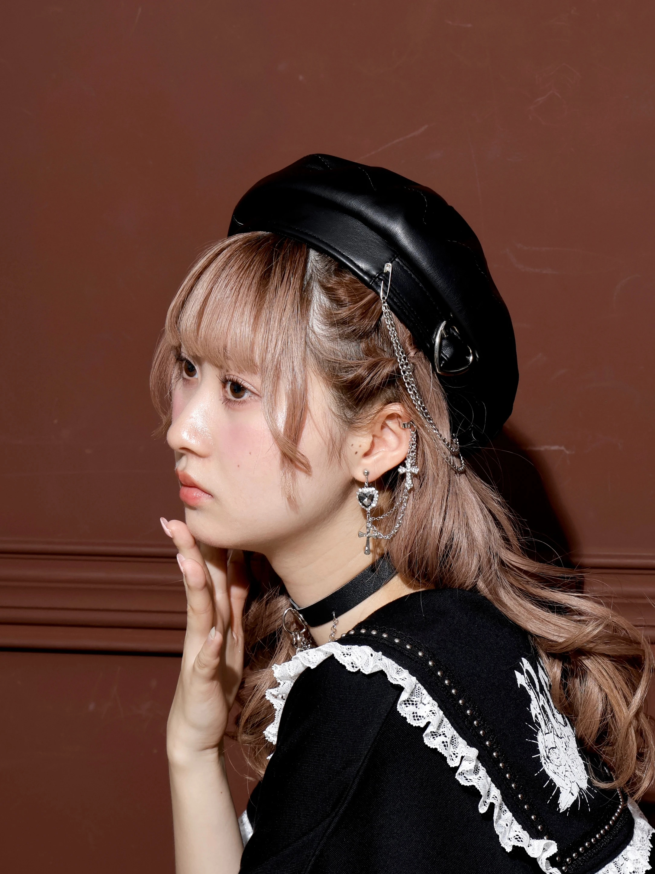 クロスチェーンイヤーカフス（アクセサリー｜シルバー・黒）｜【公式
