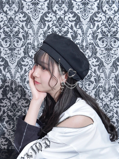 NOEMIE(ノエミー) |ハートバックルチェーンベレー帽
