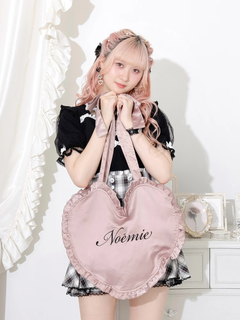 NOEMIE(ノエミー) |刺繍ハートサテントートバッグ