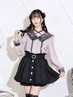 NOEMIE(ノエミー) |サッシュベルト付きフリルスカパン