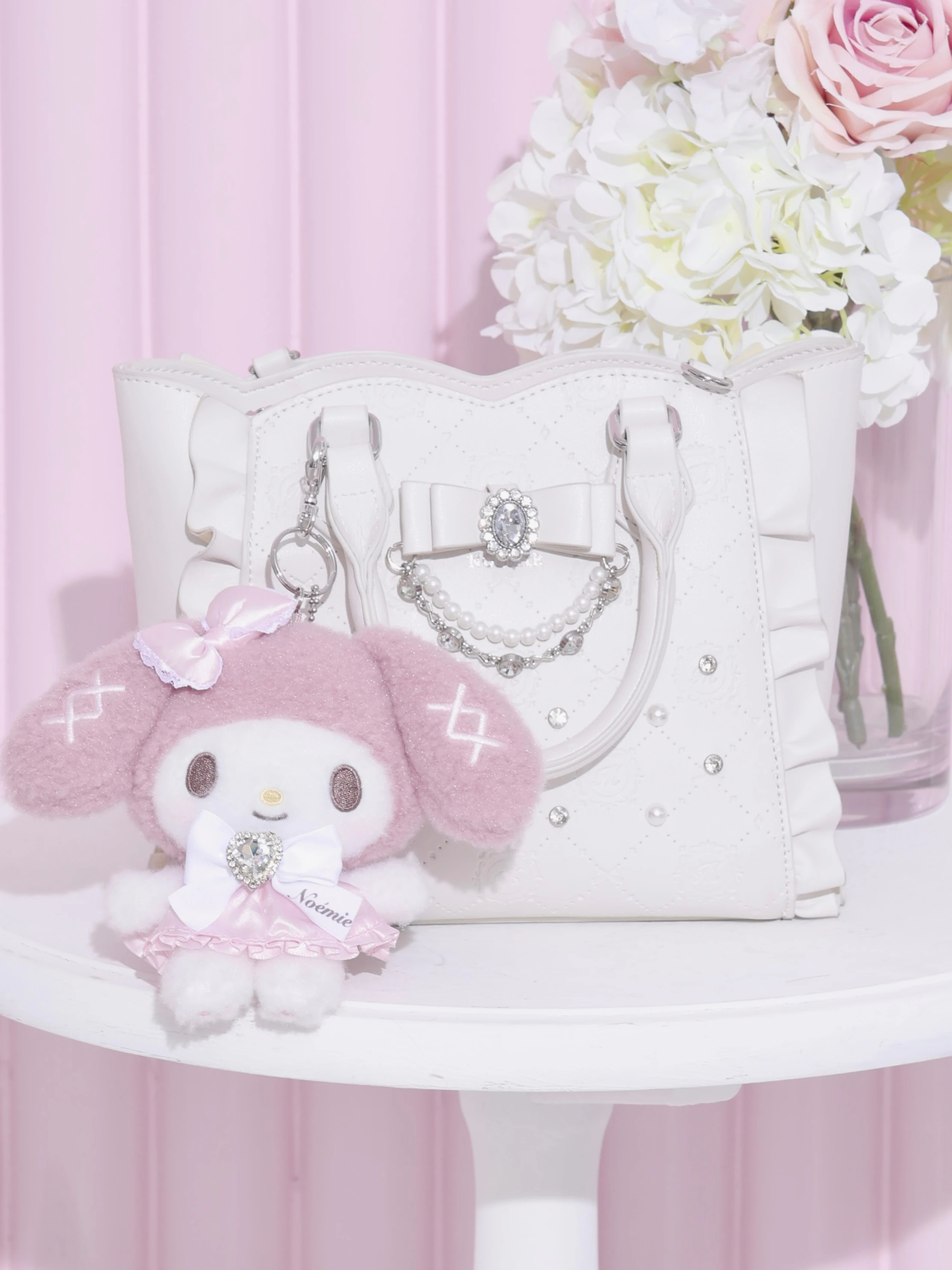 さきまるちゃんコラボ♡キラキラビジュー2wayショルダーバッグ