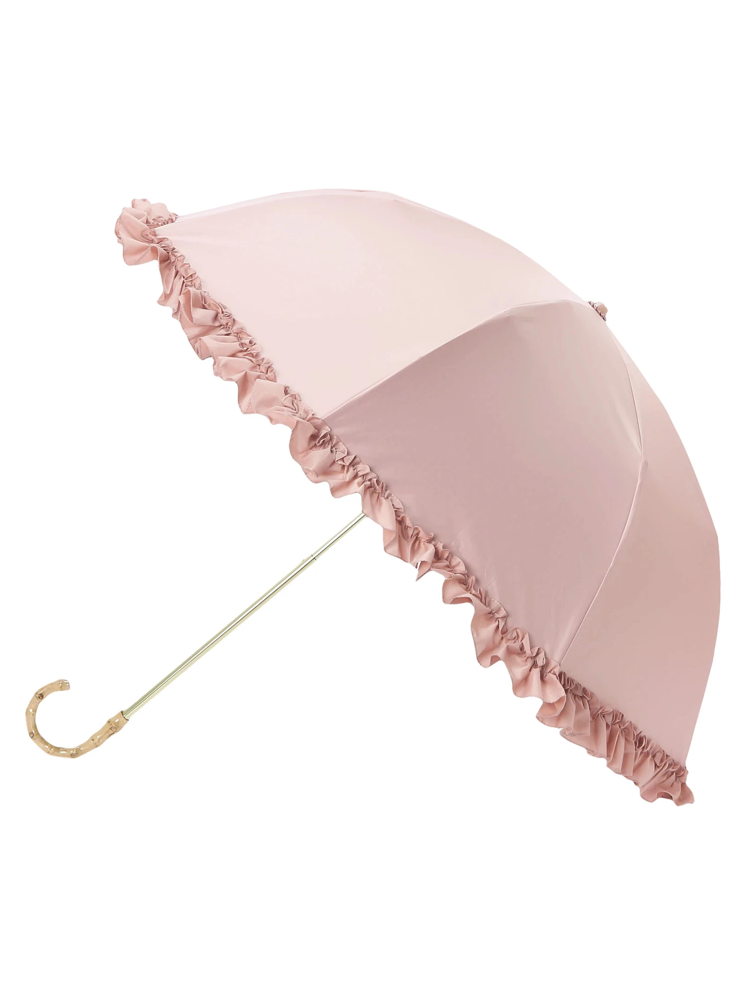 Innocent World フリル付き傘 お嬢さんフリル 二段折りたたみ日傘
