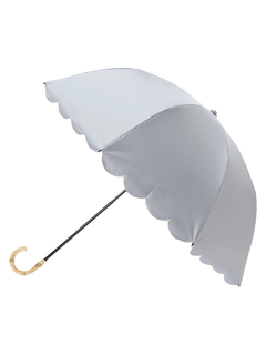 お嬢さんフリル二段折りたたみ日傘（グッズ｜オフホワイト・黒・ピンク