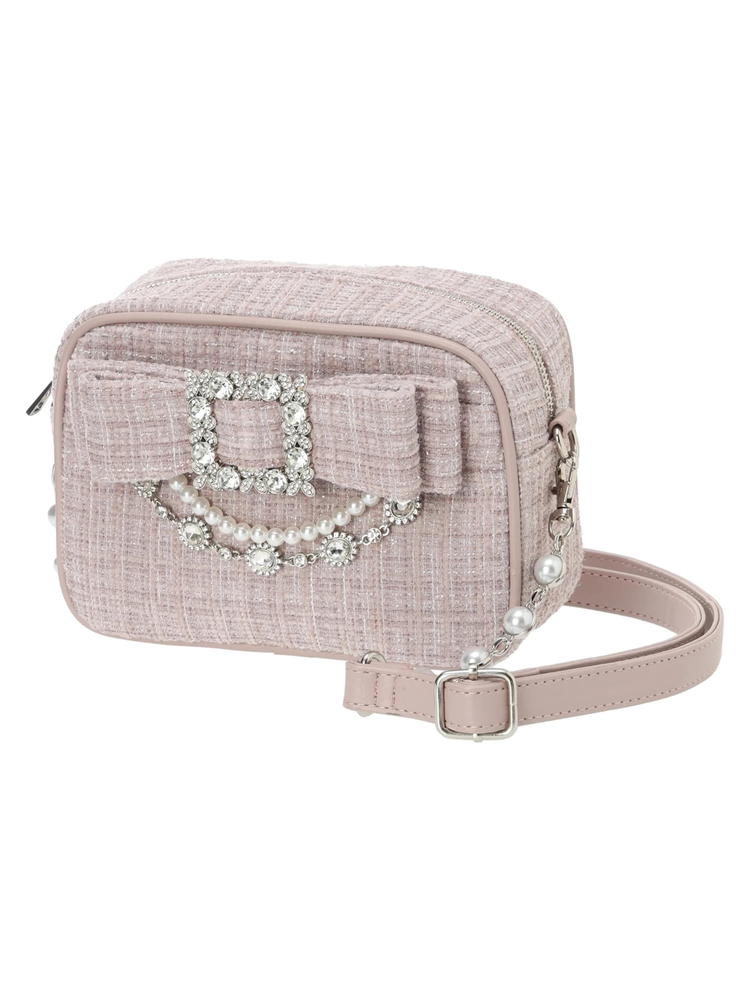 新品 ツイードポーチ ショルダー ノベルティ ピンク 23fd7cc8b8fdf92aa298aca4920776