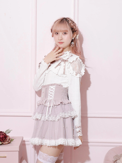 NOEMIE(ノエミー) |メニーパールリボンデコルテレースカットソー