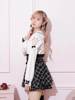 NOEMIE(ノエミー) |お嬢さんリボンパールフリルヨークカットソー