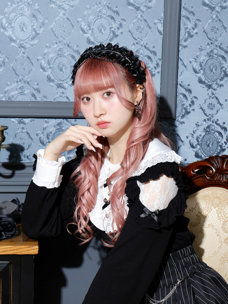 NOEMIE(ノエミー) |フリルスタッズチェーンカチューシャ