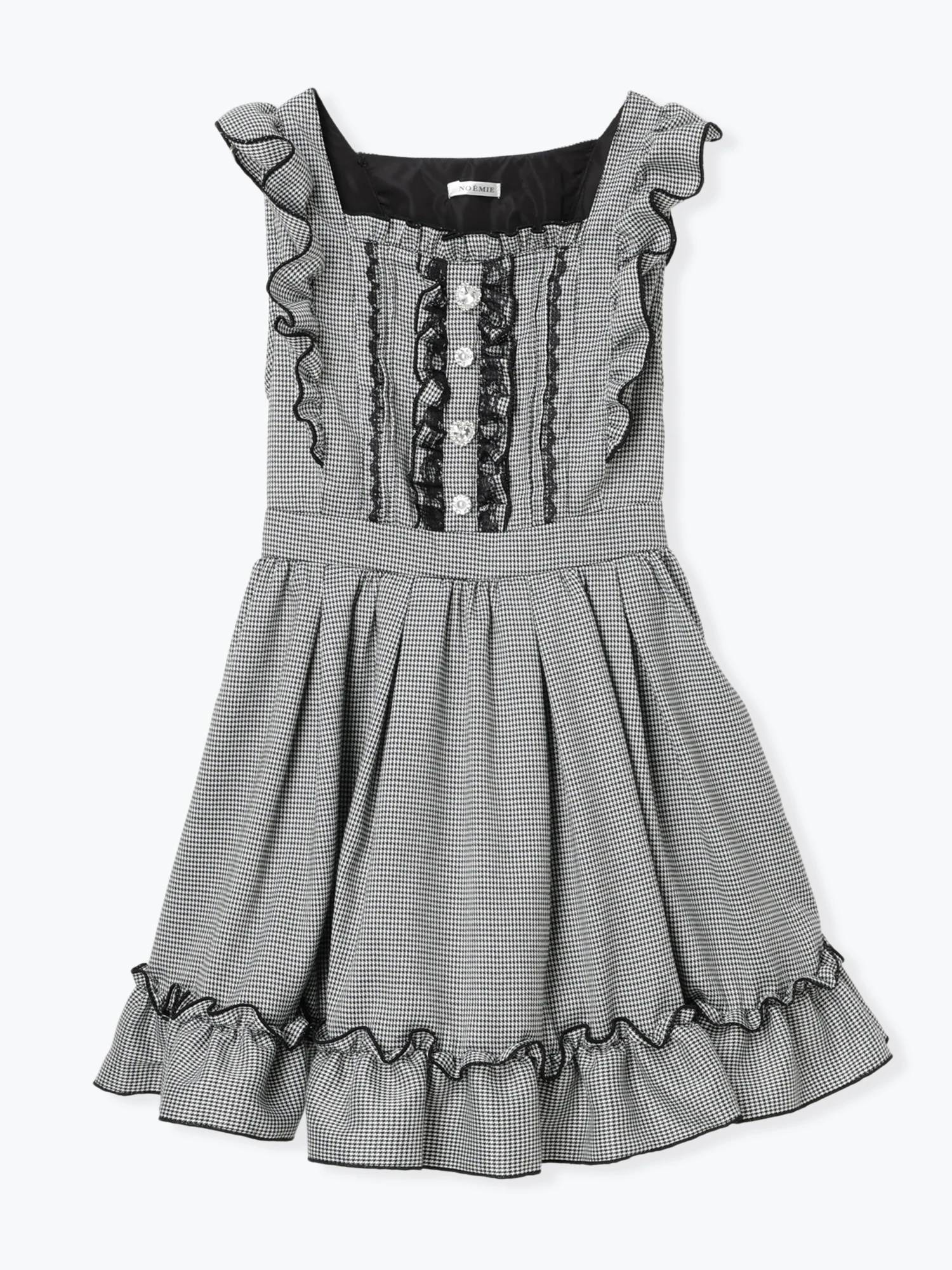 バックレースアップドレッシージャンパースカート（ミニワンピース