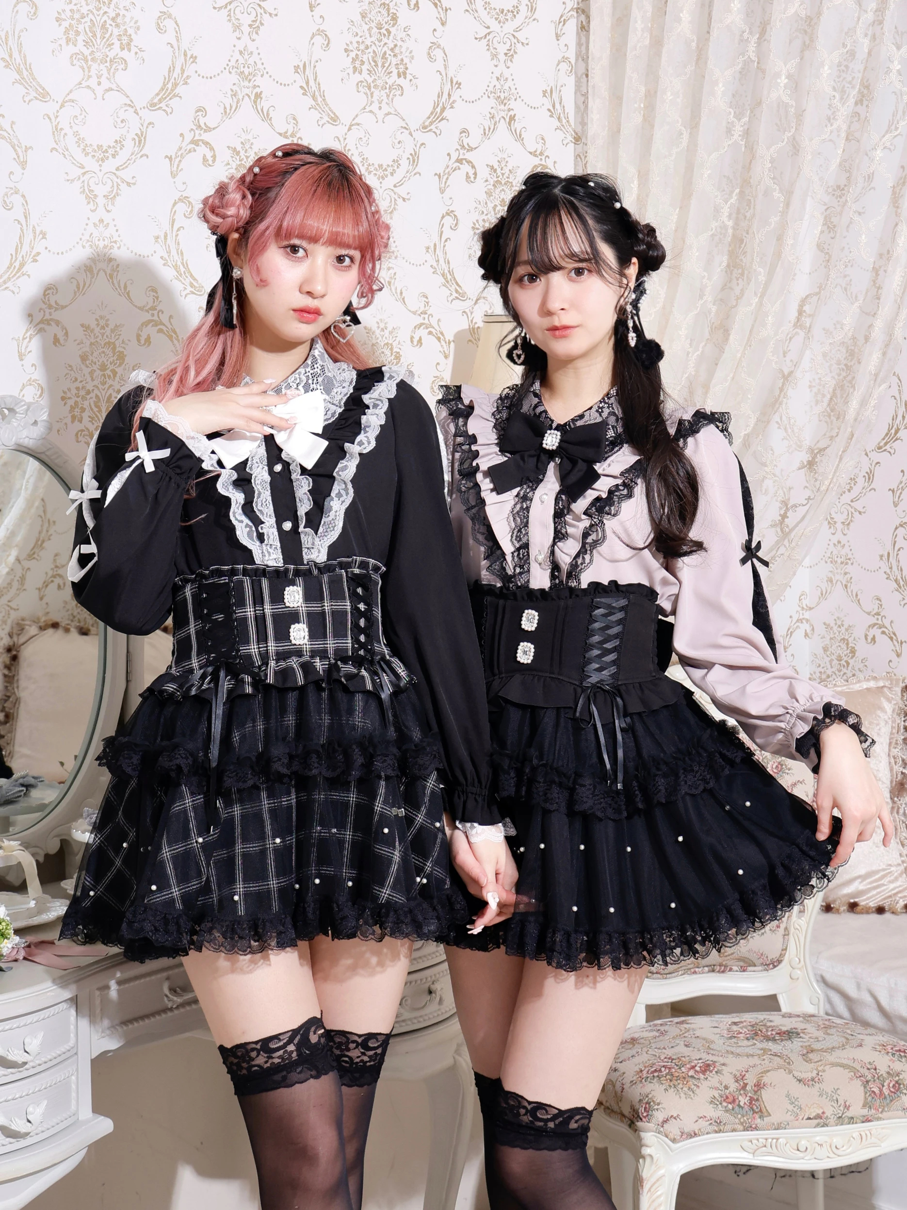 スリーブリボンフリルブラウス（シャツ・ブラウス｜ペールピンク