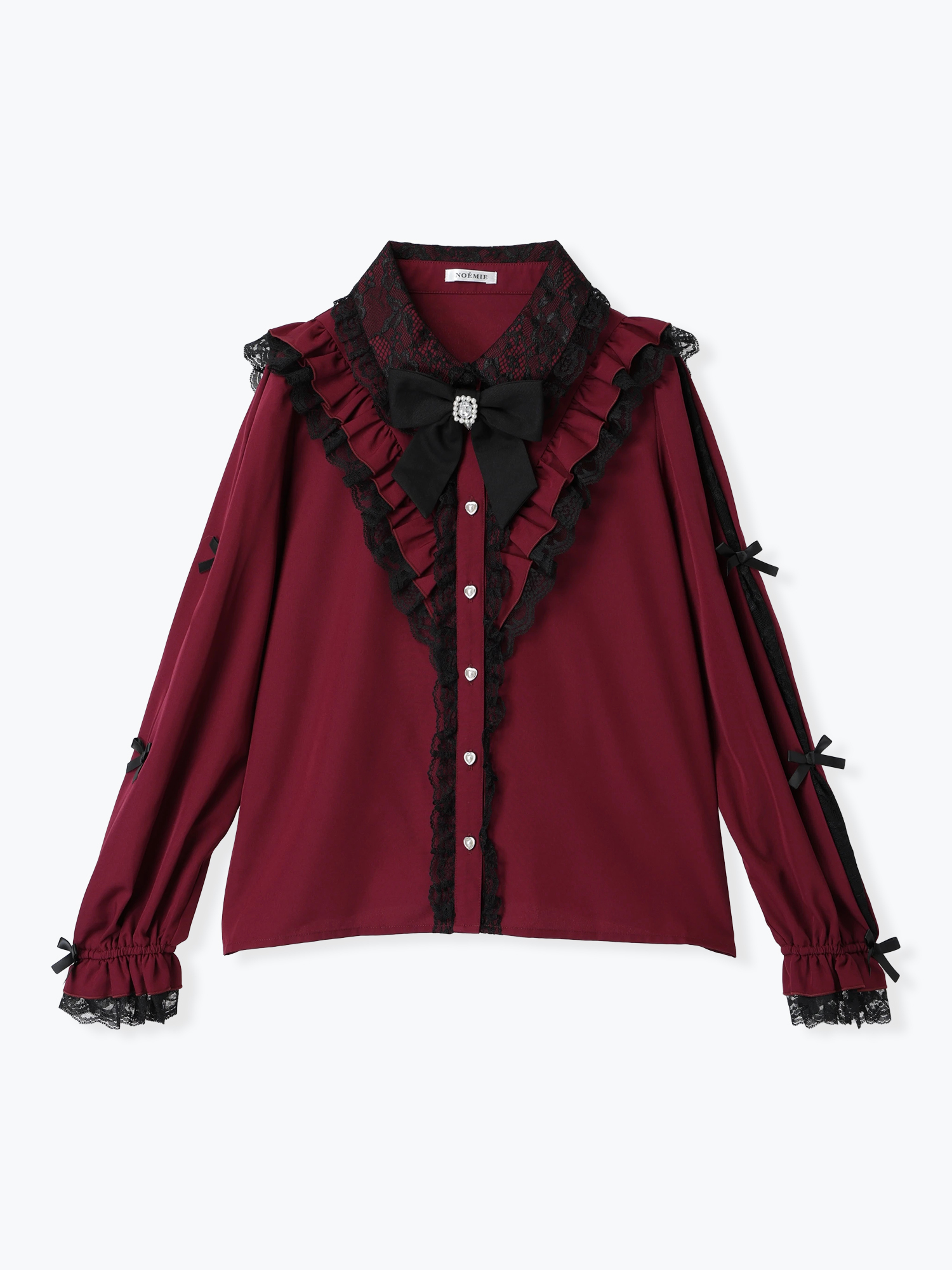 スリーブリボンフリルブラウス（シャツ・ブラウス｜ペールピンク