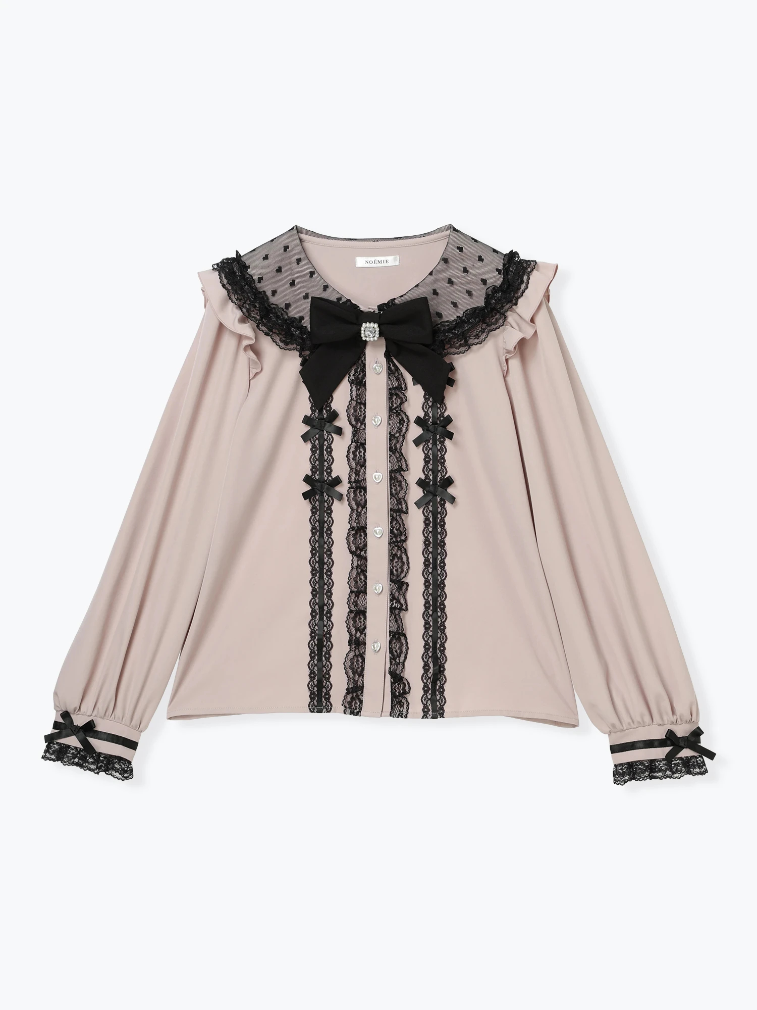 メニーリボンハートチュールブラウス（シャツ・ブラウス｜ペールピンク