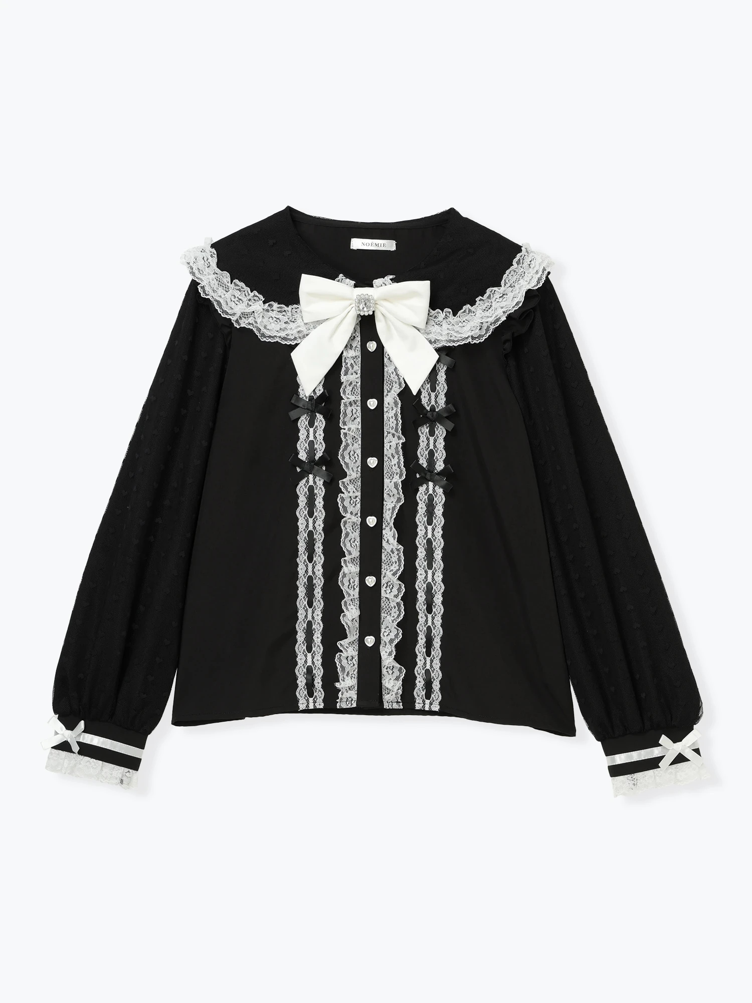 メニーリボンハートチュールブラウス（シャツ・ブラウス｜ペールピンク