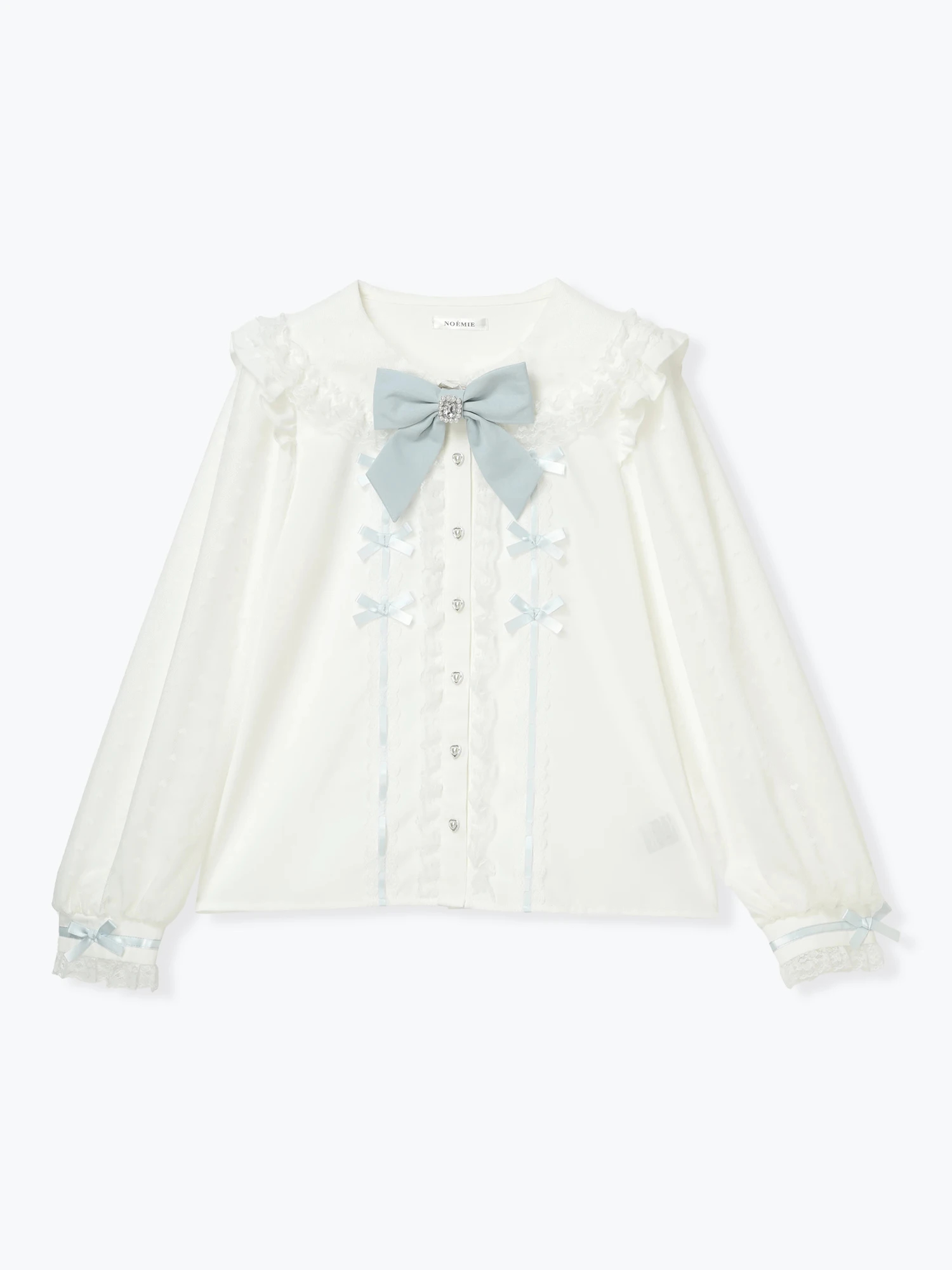 メニーリボンハートチュールブラウス（シャツ・ブラウス｜ペールピンク