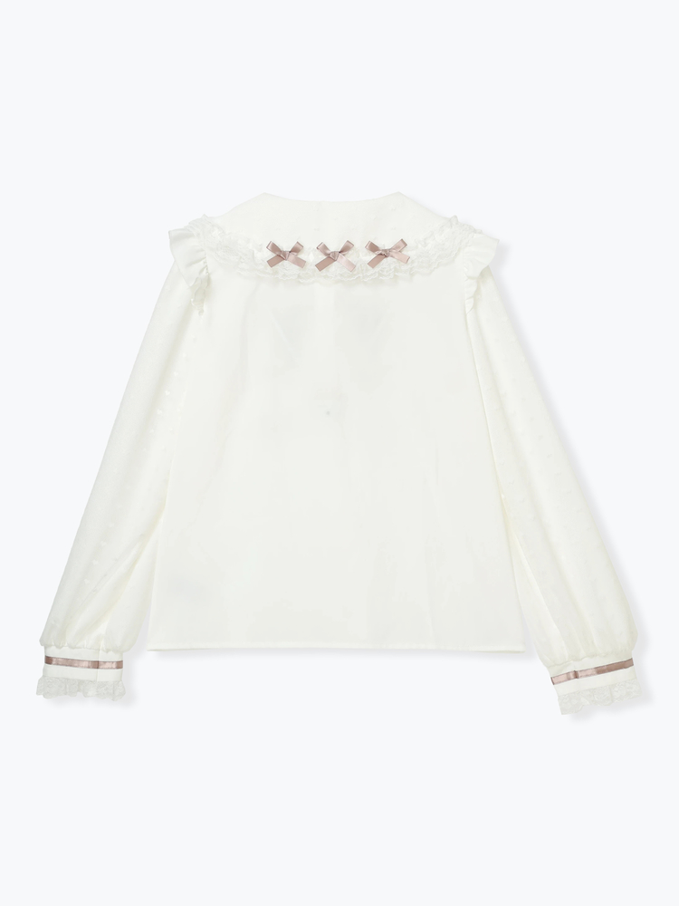 メニーリボンハートチュールブラウス（シャツ・ブラウス｜ペールピンク