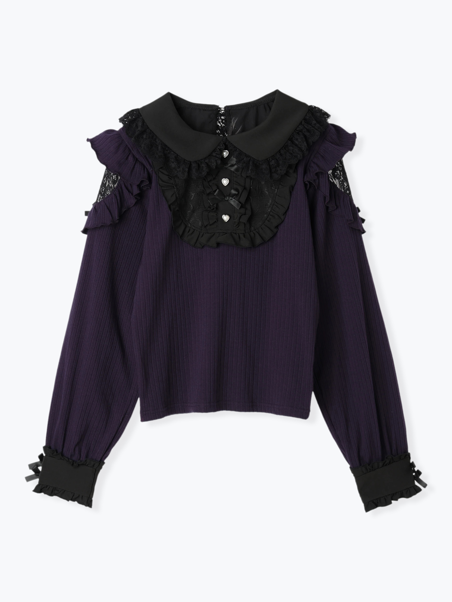 NOEMIE バックスピンドルゴシックカットソー 長袖 トップス 黒 地雷 量産 バックスピンドルゴシックカットソー（カットソー・Tシャツ