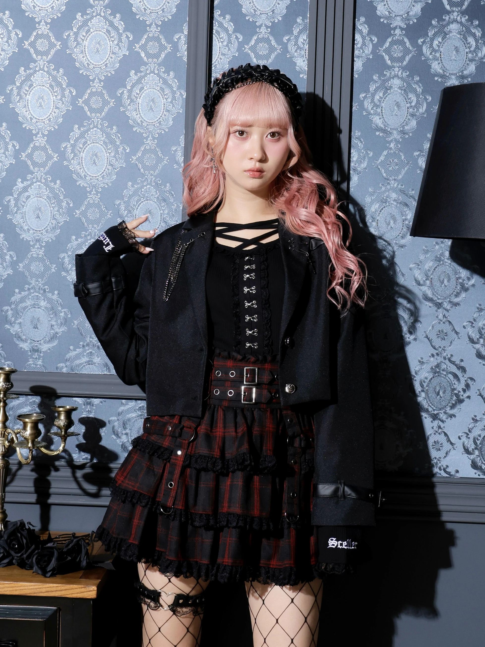 Chloe クロエ ラムレザー テーラードジャケット サイズ44 ブラック 中古・古着通販】Chloe (クロエ) ノーカラーレザーライダース