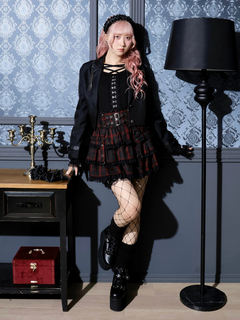 NOEMIE(ノエミー) |合皮切り替えクロップドテーラージャケット