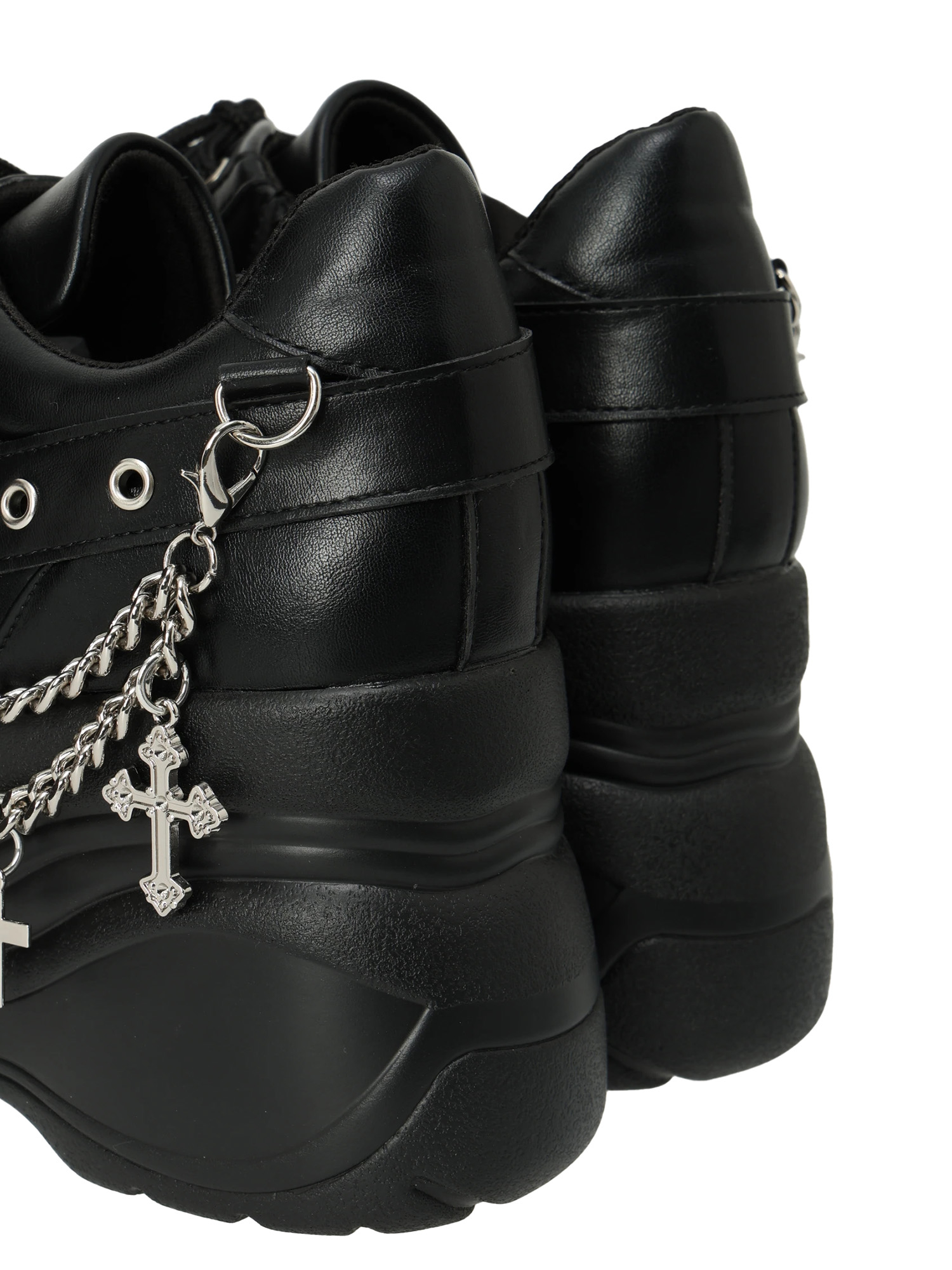 厚底スタッズスニーカー（ブーツ｜シルバー・黒）｜【公式】かわいい