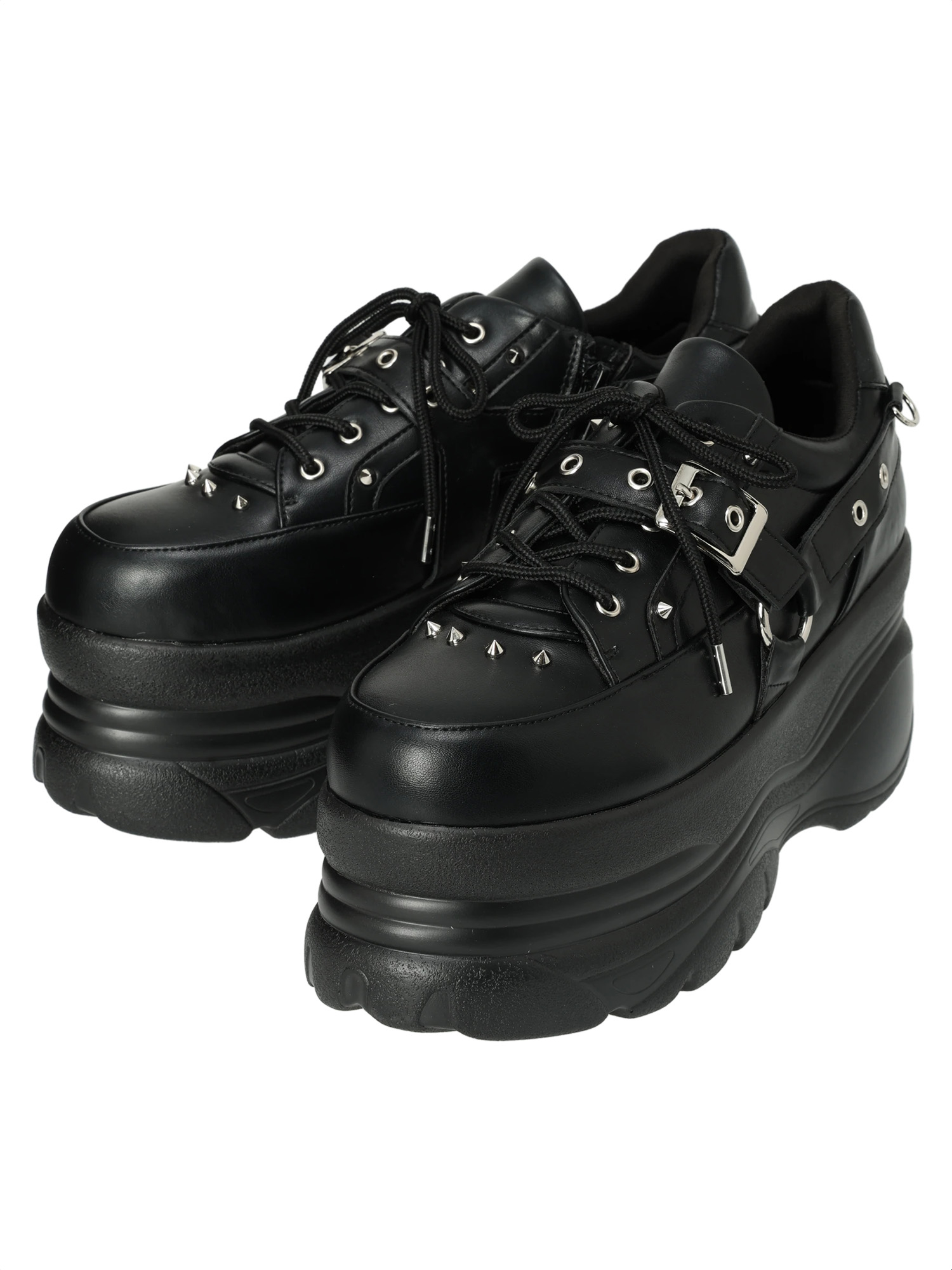 厚底スタッズスニーカー（ブーツ｜シルバー・黒）｜【公式】かわいい