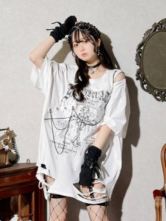 NOEMIE(ノエミー) |チェーンダメージユニセックスTシャツ