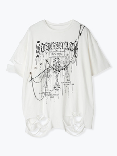 NOEMIE(ノエミー) |チェーンダメージユニセックスTシャツ