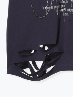 NOEMIE(ノエミー) |チェーンダメージユニセックスTシャツ