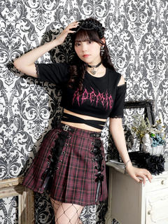 NOEMIE(ノエミー) |肩ジップオープンショルダーぐるぐるTシャツ