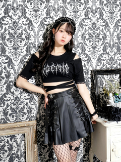 NOEMIE(ノエミー) |肩ジップオープンショルダーぐるぐるTシャツ