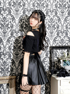 NOEMIE(ノエミー) |肩ジップオープンショルダーぐるぐるTシャツ