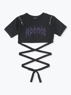 NOEMIE(ノエミー) |肩ジップオープンショルダーぐるぐるTシャツ