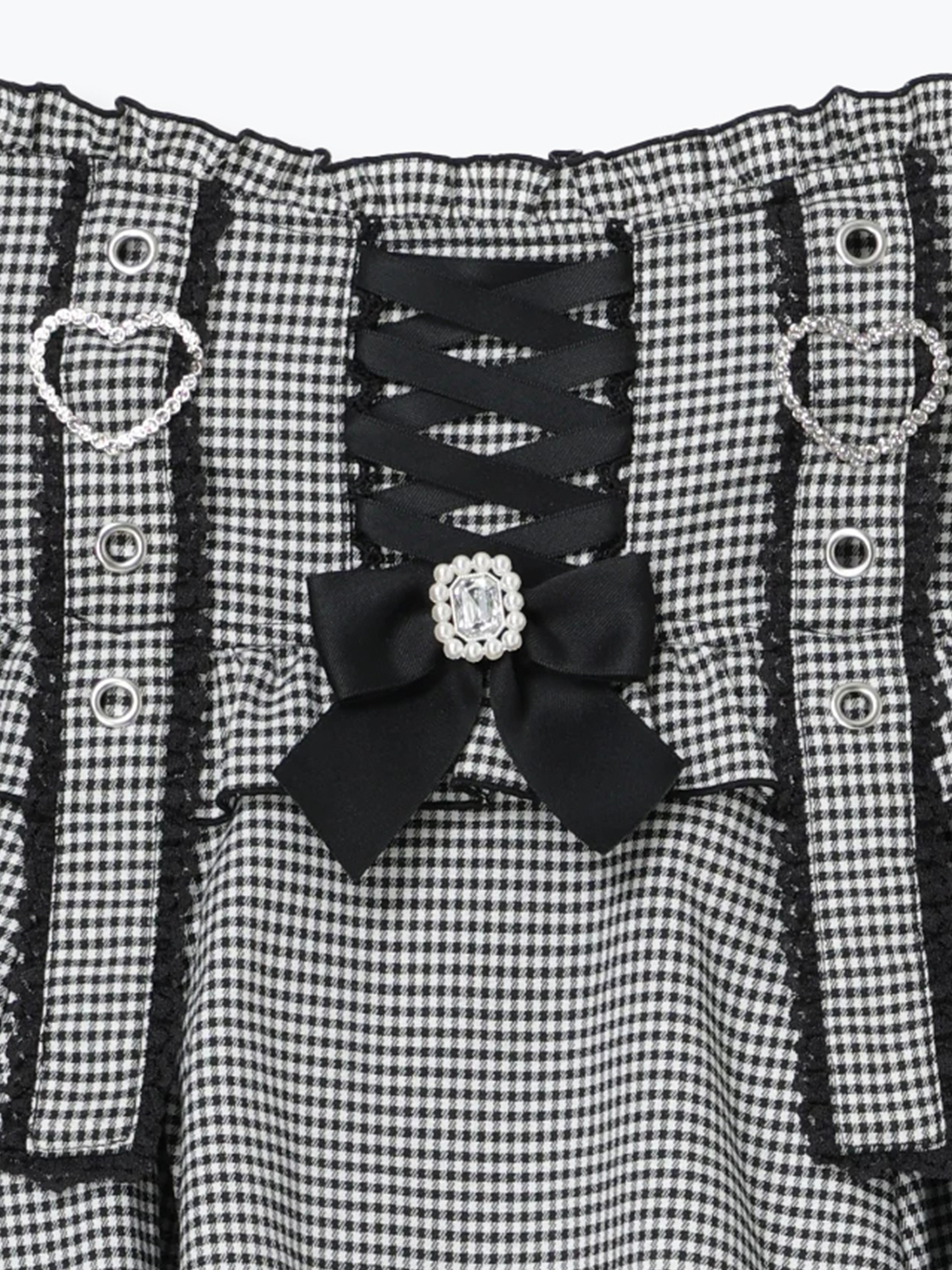 キラキラハートバックルレースアップスカパン（ショートパンツ｜ピンク