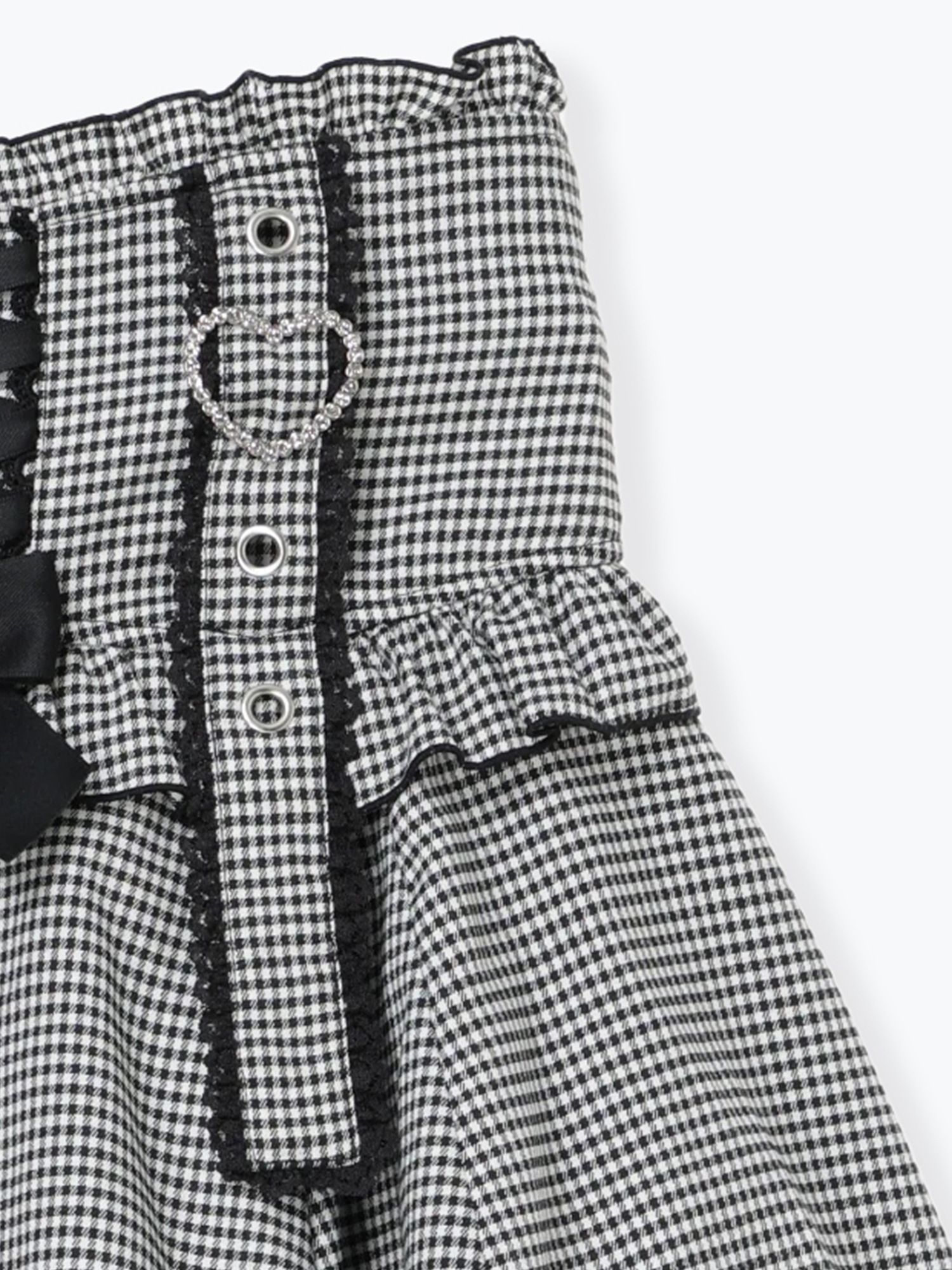 キラキラハートバックルレースアップスカパン（ショートパンツ｜ピンク