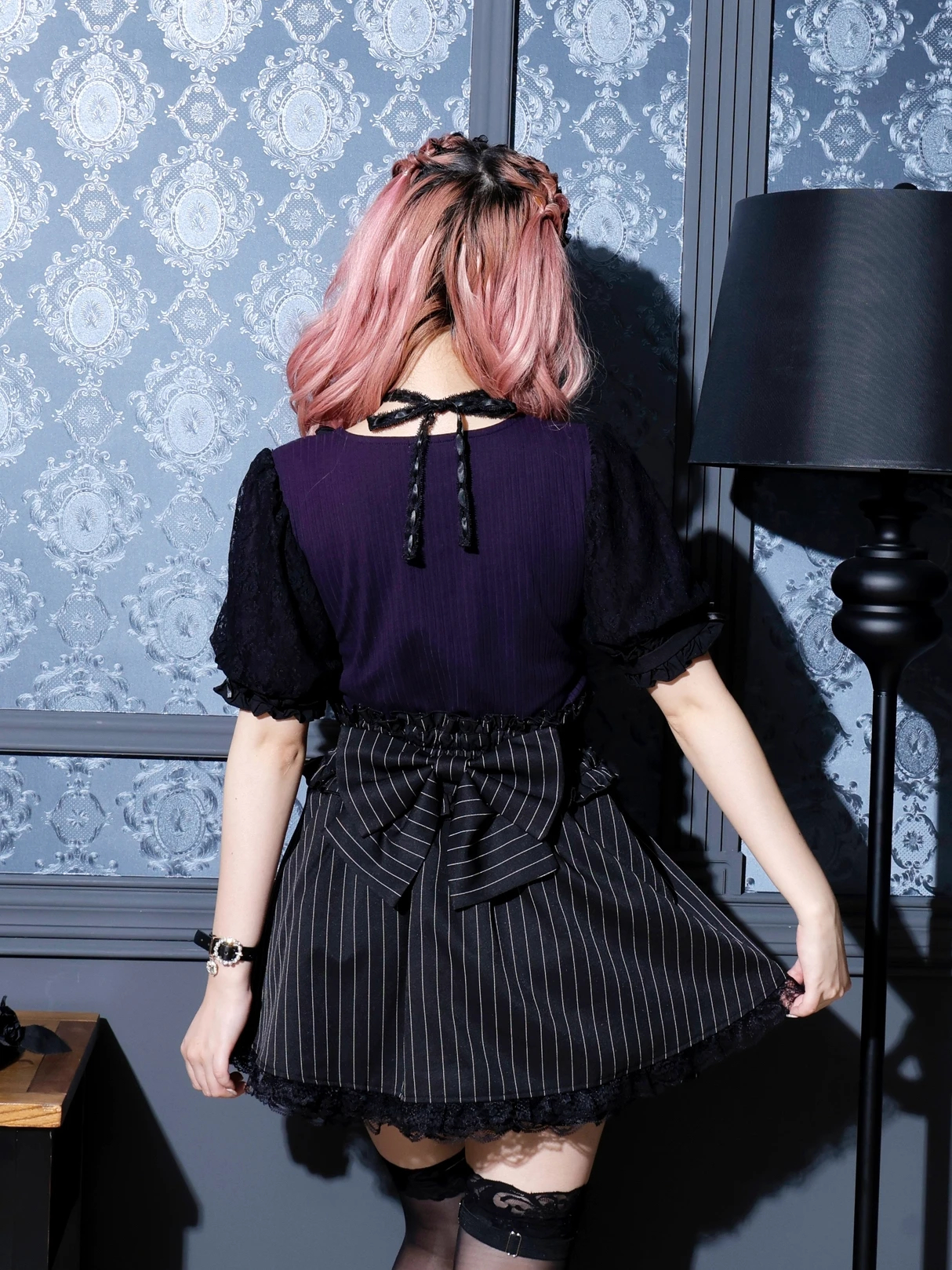 NOEMIE ノエミー ローズチョーカーネックゴシックカットソー ローズチョーカーネックゴシックカットソー（カットソー・T
