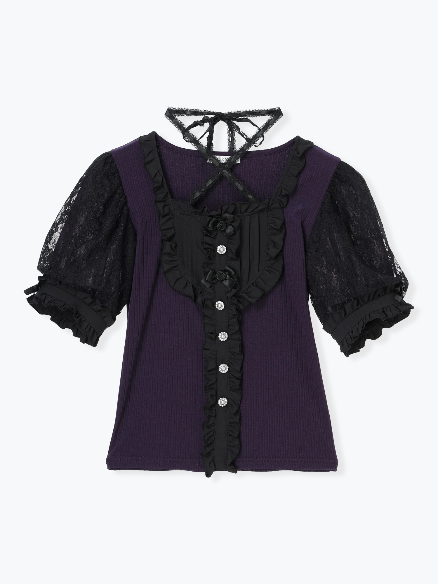 NOEMIE ノエミー ローズチョーカーネックゴシックカットソー ローズチョーカーネックゴシックカットソー（カットソー・T