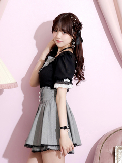 NOEMIE(ノエミー) |お嬢さんバックレースアップチョーカーネックカットソー