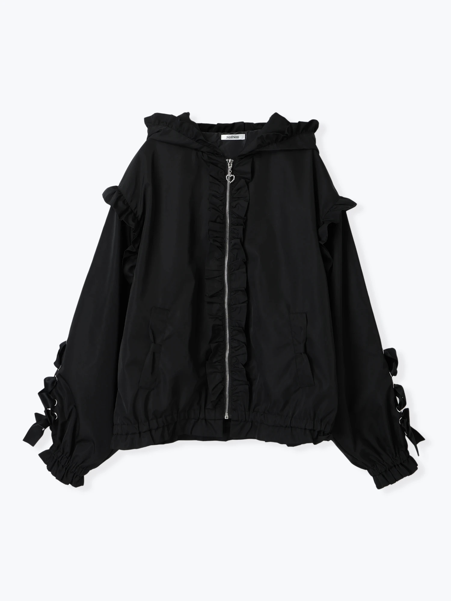 NOEMIE ノエミー うさ耳スピンドルファーブルゾン ブラック ノエミー NOEMIE うさ耳リボンスピンドルブルゾン （黒