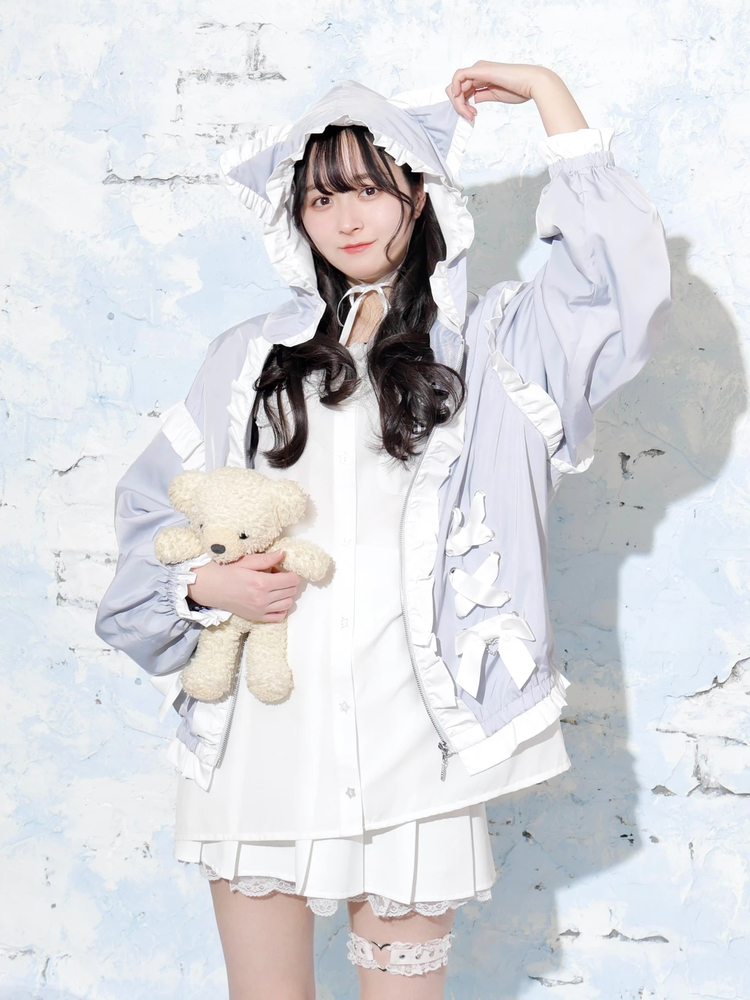 さきまるちゃんコラボ♡ヨークフレアコート（コート｜オフホワイト