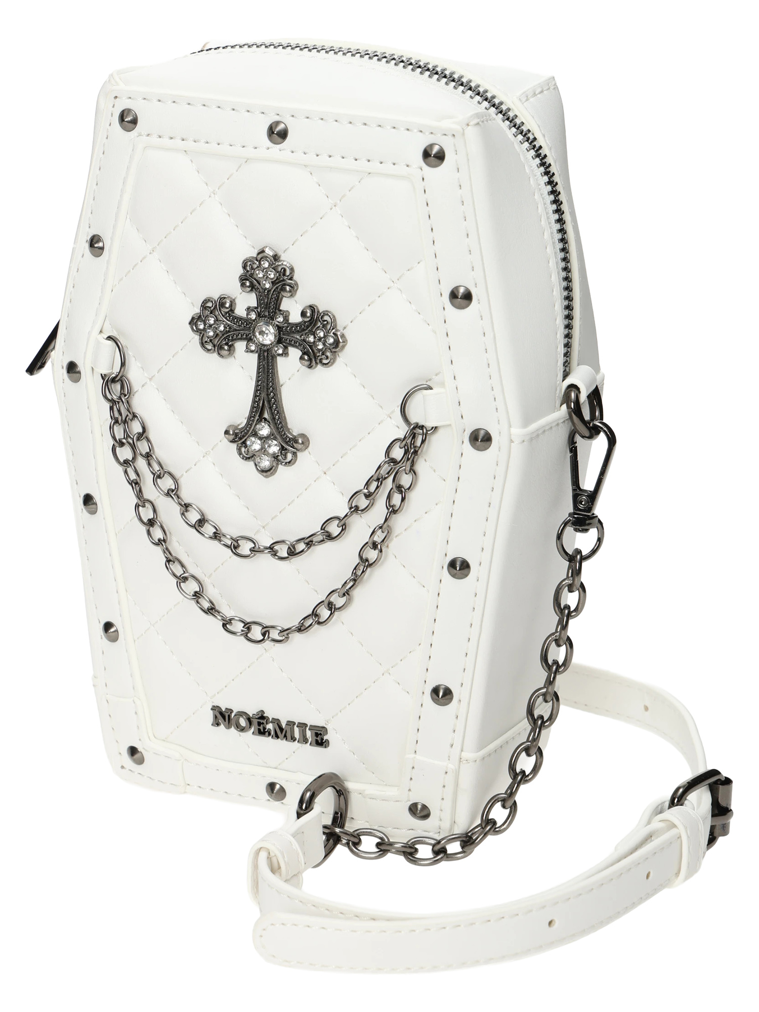 棺桶キルティングショルダーバッグ（ショルダーバッグ｜黒・シルバー