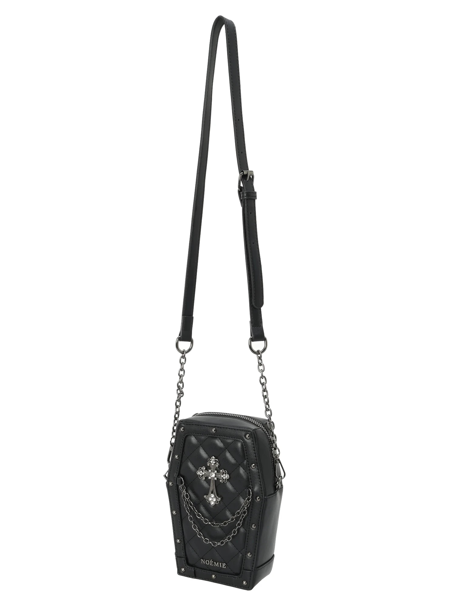 棺桶キルティングショルダーバッグ（ショルダーバッグ｜黒・シルバー