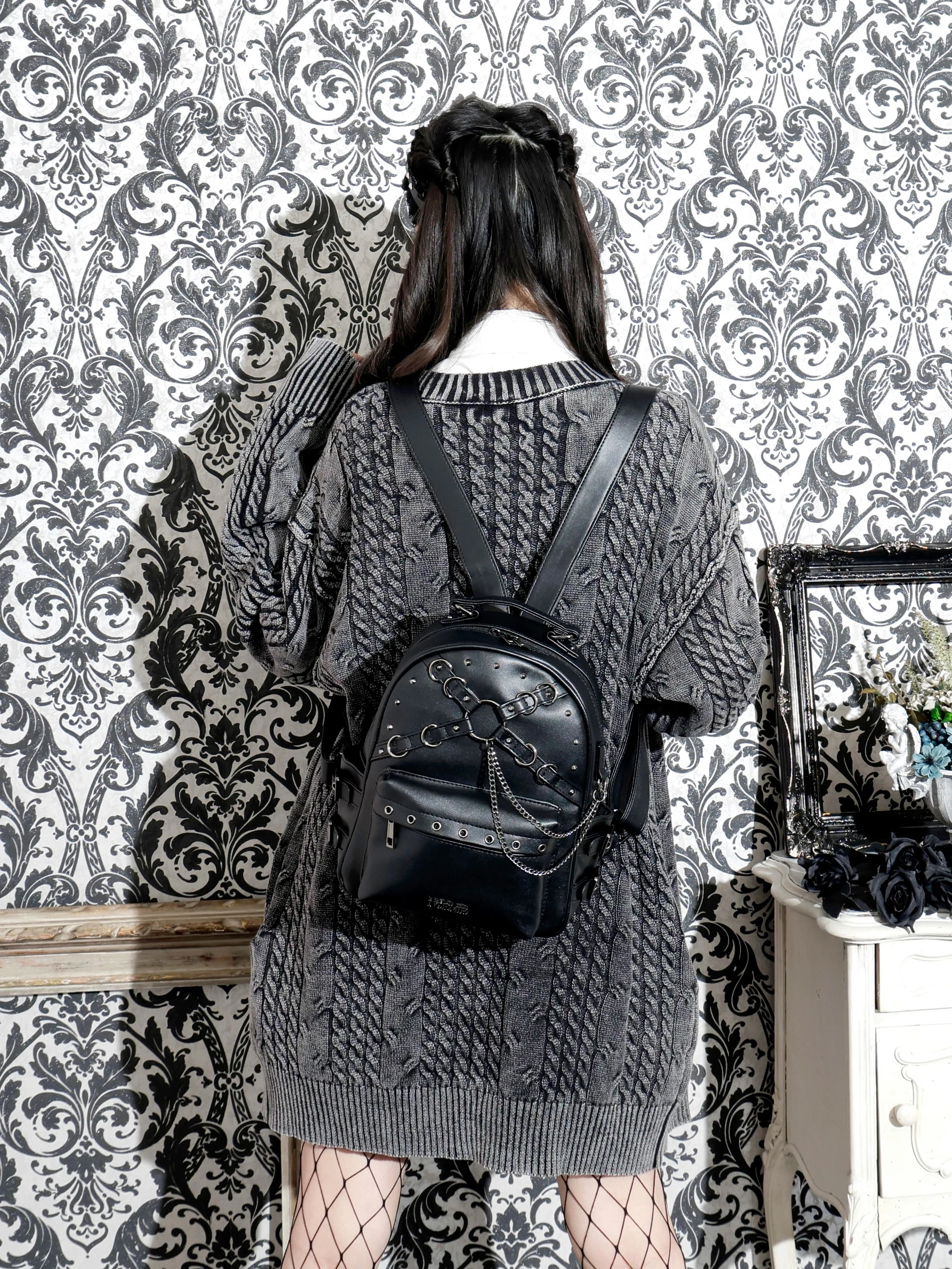 チェーンハーネスベルトリュック（リュック｜黒）｜【公式】かわいい