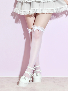 NOEMIE(ノエミー) |シースルーリボンニーハイソックス
