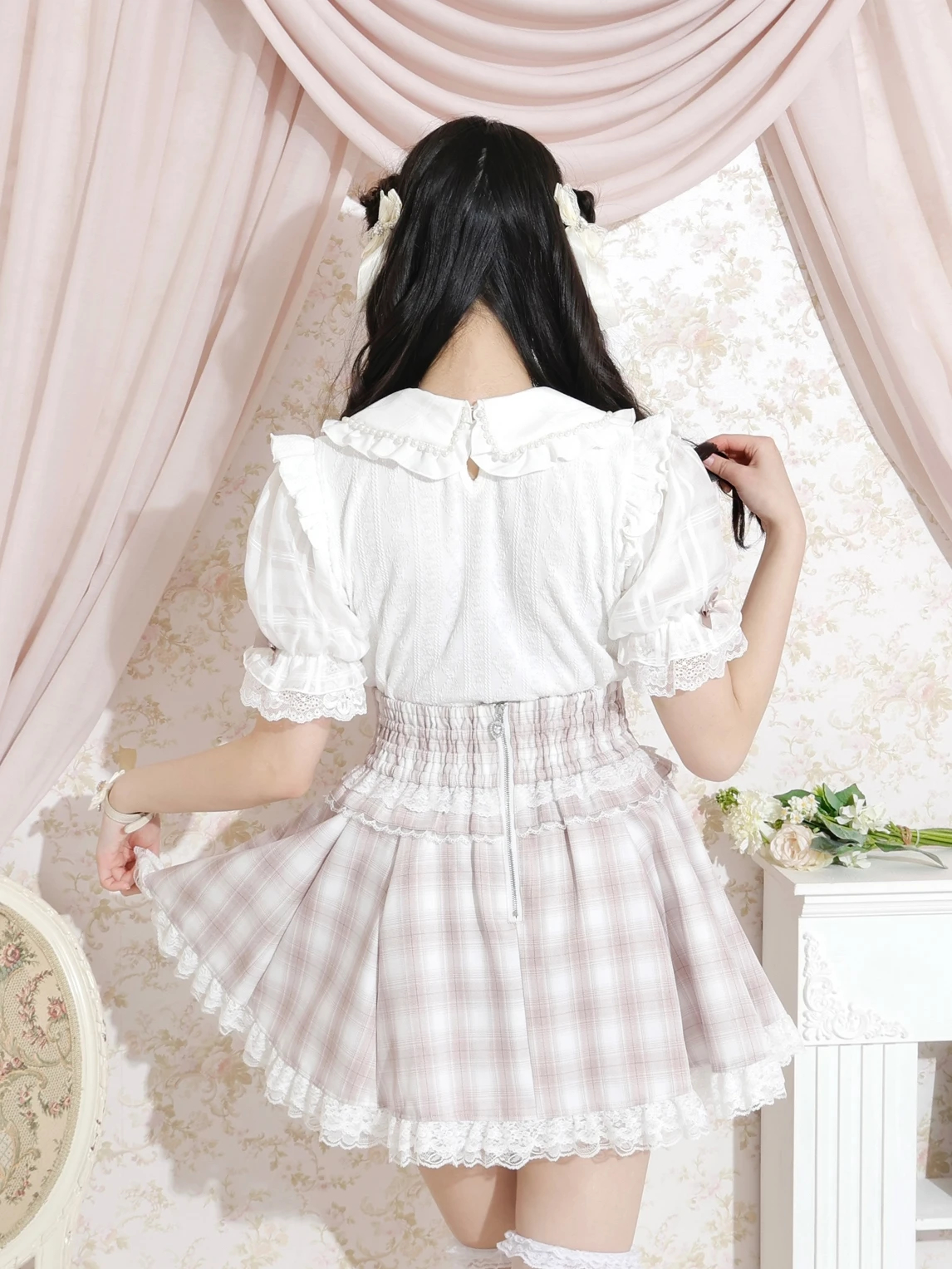 NOEMIE ノエミー バックレースアップシアーレースカットソー NOEMIE バックレースアップシアーレースカットソー - メルカリ
