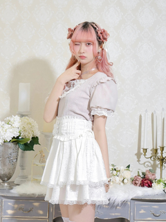 NOEMIE(ノエミー) |バックリボンジャガードフレアスカパン