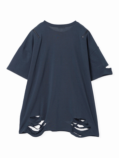 NOEMIE(ノエミー) |病みねこチェーンダメージユニセックスＴシャツ