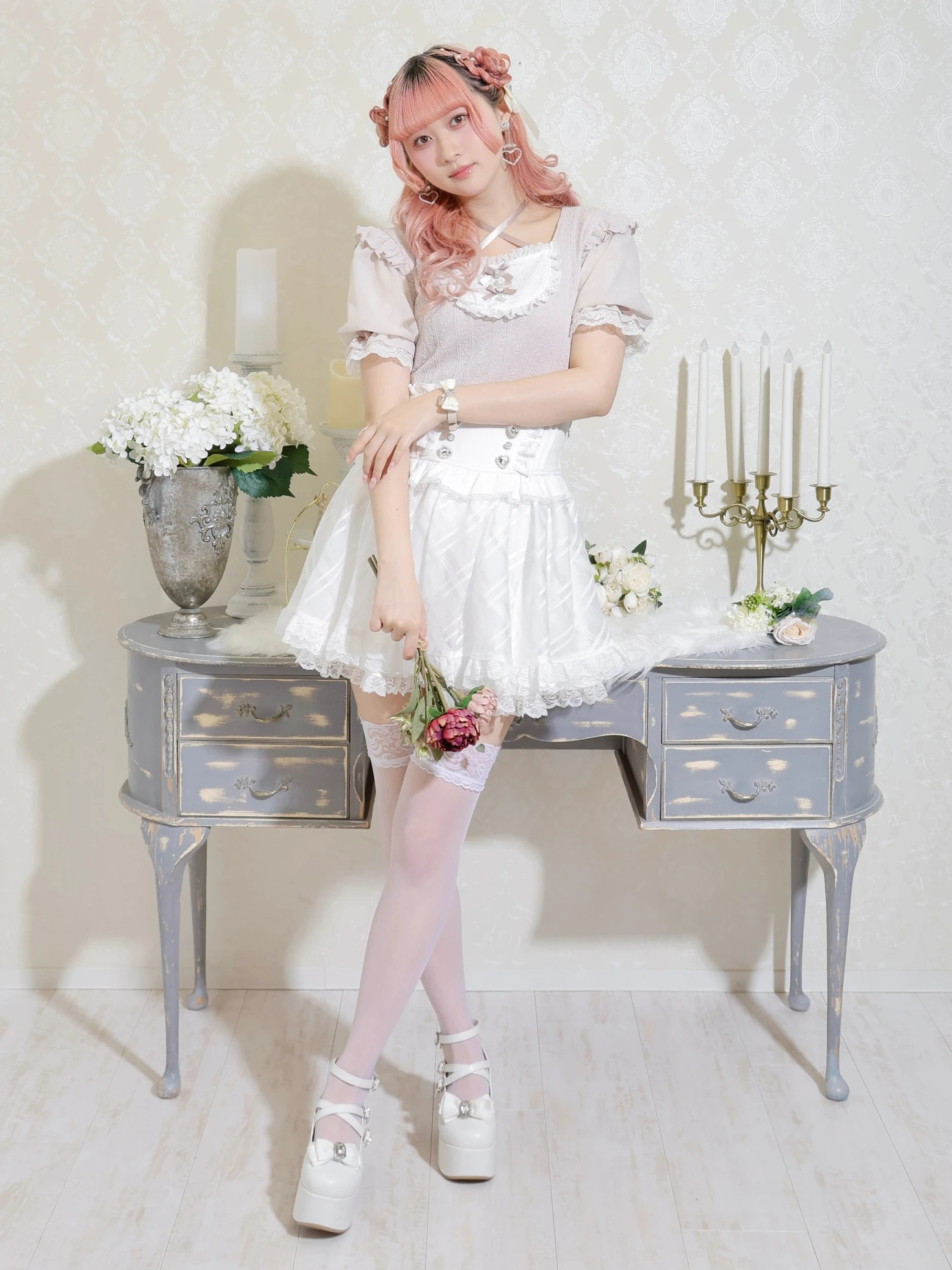 プリンセスシアーチェックフレアスカパン（ミニスカート｜オフ